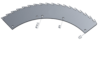 Sägesegment links drehend 3,5mm (kleiner Rotor)