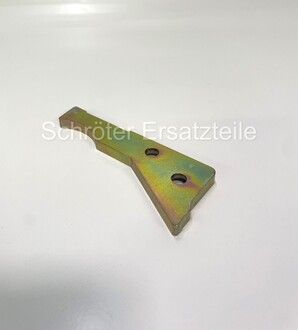Platte links an Verschleißleiste