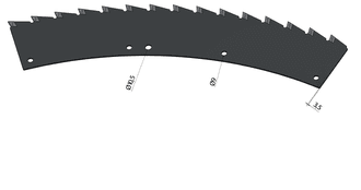 Sägesegment links drehend 3,5mm (großer Rotor)