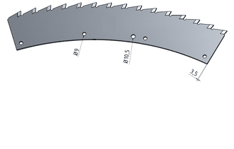 Sägesegment rechts drehend 3,5mm (großer Rotor)