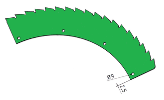 Sägesegment 2,5mm ( für inneren Rotor)