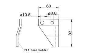 Räumer (unter Sägen) rechtsdrehend