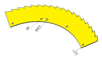 Sägesegment 3,5mm ( für inneren Rotor)