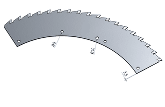 Sägesegment rechts drehend 3,5mm (kleiner Rotor)