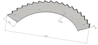 Messer rechtsdrehend für kleinen Rotor