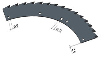 Sägesegment rechts drehend (Wolfram beschichtet)